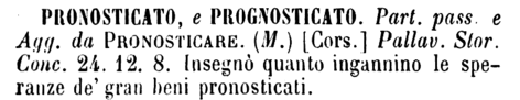 pronosticato