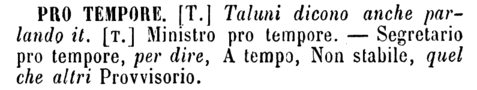 pro-tempore