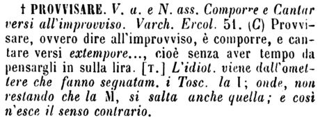 provvisare