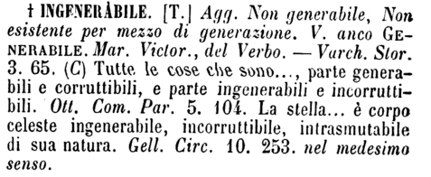 ingenerabile