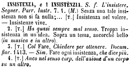 insistenza