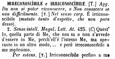 irreconoscibile