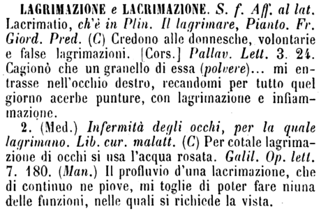 lagrimazione