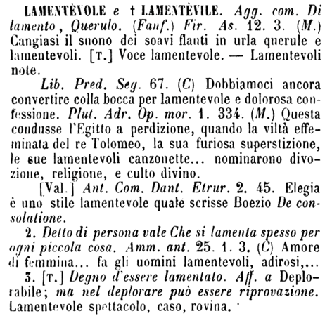 lamentevole