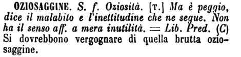 oziosaggine