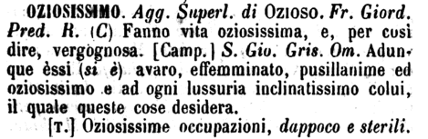 oziosissimo