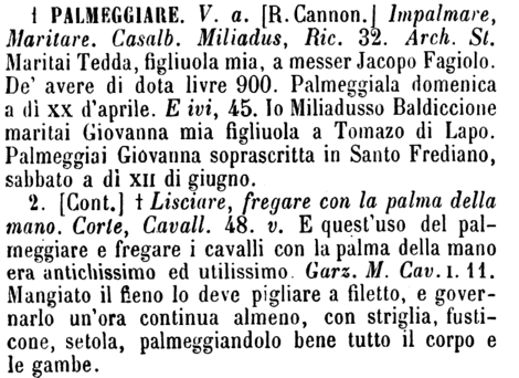 palmeggiare