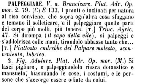 palpeggiare